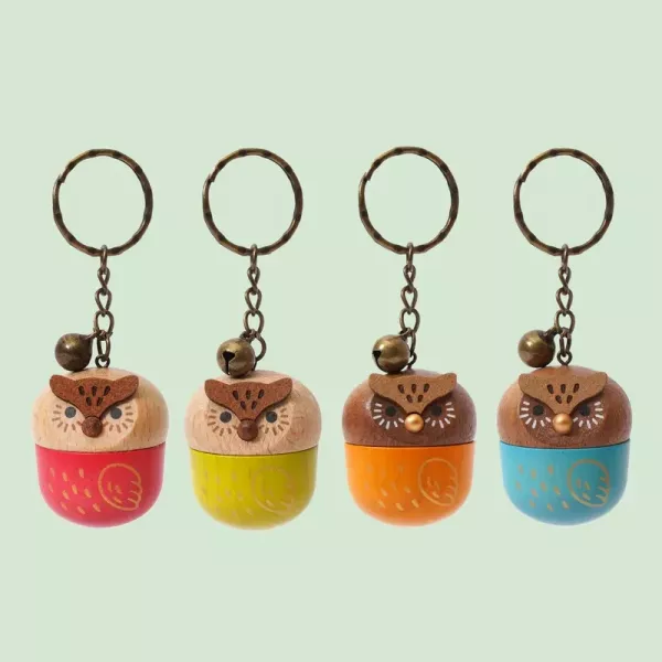 臺灣角鴞良緣木製鎖圈 