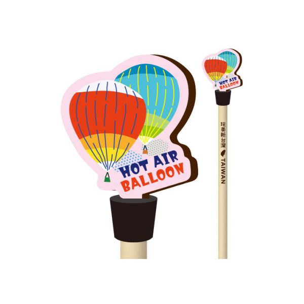 熱氣球造型原木鉛筆 木頭客製化禮物,送朋友木製禮物,生活用品刻字訂做,一件也能做木製禮物,不撞禮的客製化禮物