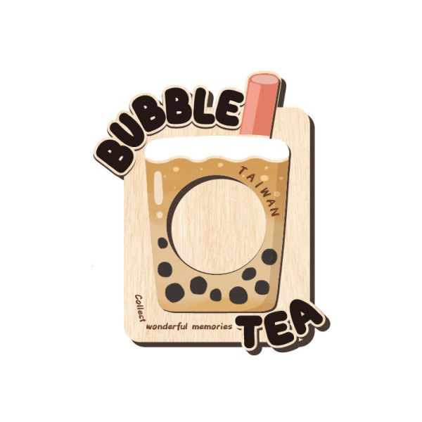 相框木質冰箱貼-珍珠奶茶 木頭客製化禮物,送朋友木製禮物,生活用品刻字訂做,一件也能做木製禮物,不撞禮的客製化禮物