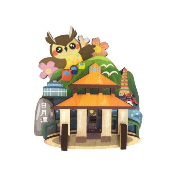 日月潭組合冰箱貼 木頭客製化禮物,送朋友木製禮物,生活用品刻字訂做,一件也能做木製禮物,不撞禮的客製化禮物