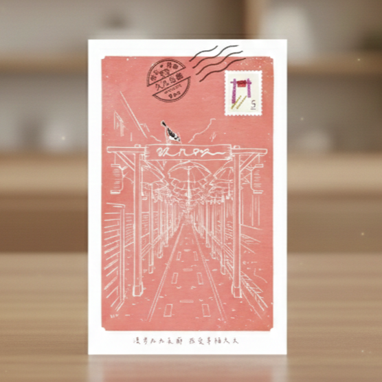 車埕限定立體明信片 木頭客製化禮物,送朋友木製禮物,辦公用品/文具刻字訂做,一件也能做木製禮物,不撞禮的客製化禮物