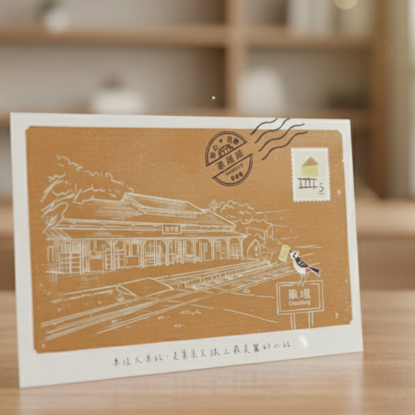車埕限定立體明信片 木頭客製化禮物,送朋友木製禮物,辦公用品/文具刻字訂做,一件也能做木製禮物,不撞禮的客製化禮物