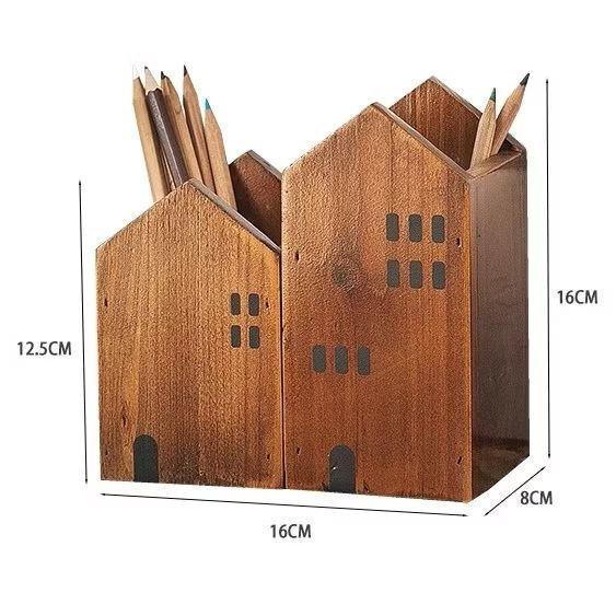 房子造型筆筒 