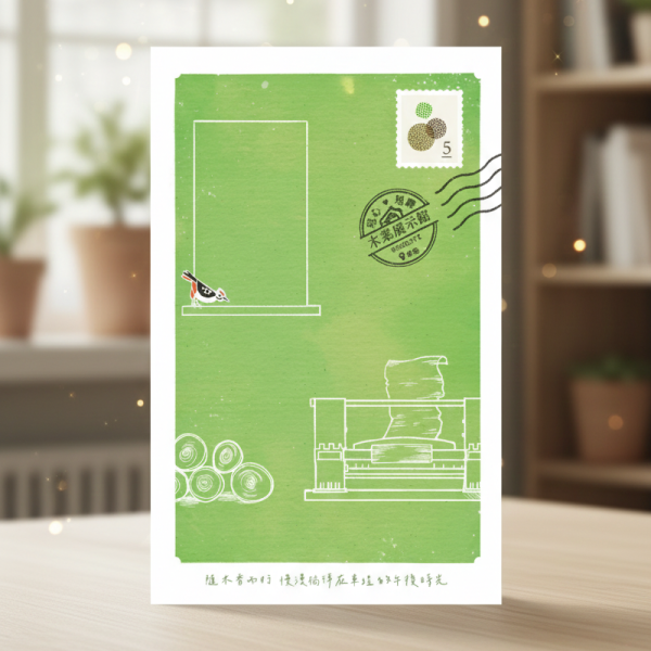 車埕限定立體明信片 木頭客製化禮物,送朋友木製禮物,辦公用品/文具刻字訂做,一件也能做木製禮物,不撞禮的客製化禮物