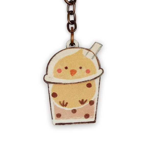 玄鳳珍奶木鑰匙圈 #台味生活#木鑰匙圈#玄鳳珍奶#繽紛台北#台灣印象