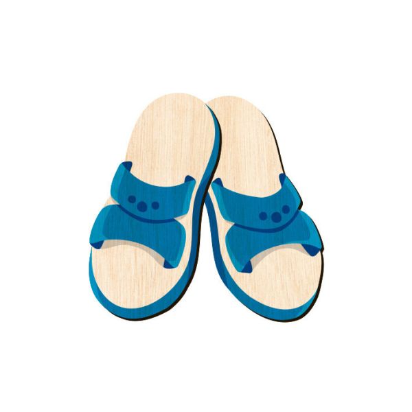 迷你木冰箱貼-藍白拖 木頭客製化禮物,送朋友木製禮物,生活用品刻字訂做,一件也能做木製禮物,不撞禮的客製化禮物