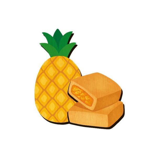 迷你木冰箱貼-鳳梨酥 木頭客製化禮物,送朋友木製禮物,生活用品刻字訂做,一件也能做木製禮物,不撞禮的客製化禮物