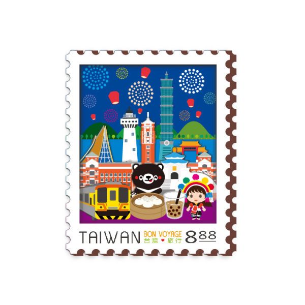 台灣煙火郵票形DIY木質冰箱貼 木頭客製化禮物,送朋友木製禮物,生活用品刻字訂做,一件也能做木製禮物,不撞禮的客製化禮物