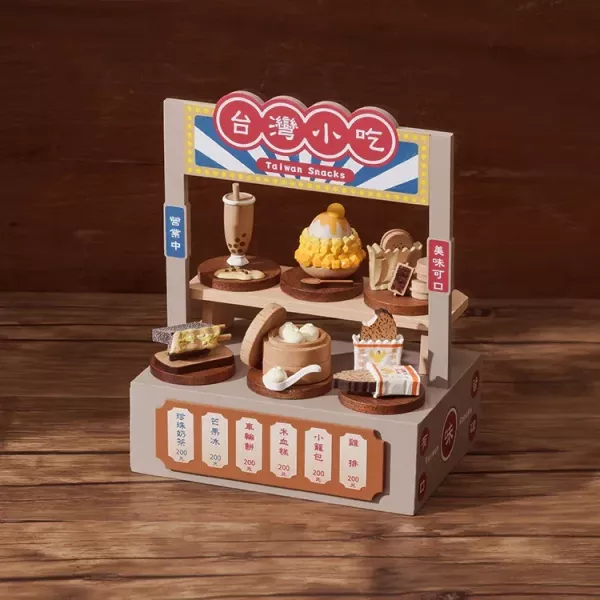 台灣小吃攤木擺飾 