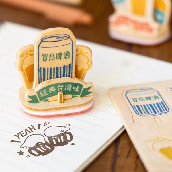 寶島啤酒印章明信片 #台味生活#印章明信片#寶島啤酒#踢踢企鵝