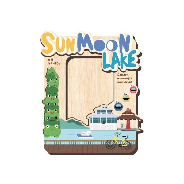 相框木質冰箱貼-日月潭 木頭客製化禮物,送朋友木製禮物,生活用品刻字訂做,一件也能做木製禮物,不撞禮的客製化禮物