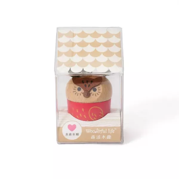 臺灣角鴞良緣木製鎖圈 