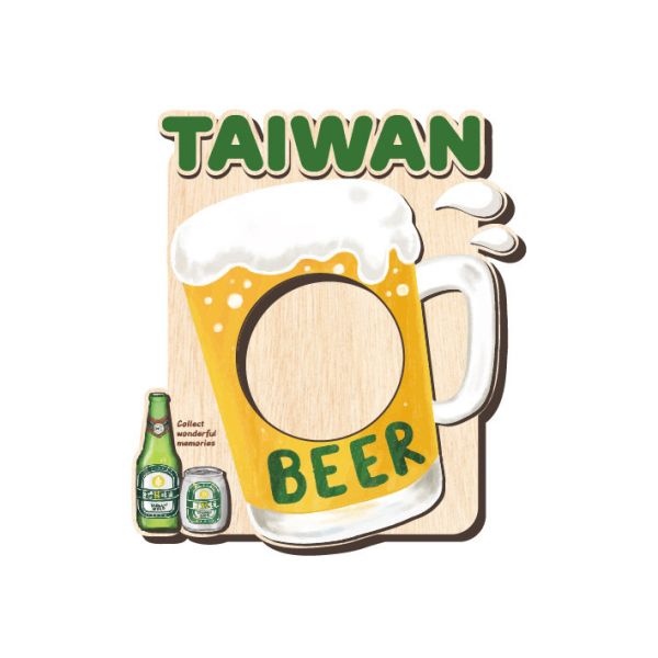 相框木質冰箱貼-經典啤酒 木頭客製化禮物,送朋友木製禮物,生活用品刻字訂做,一件也能做木製禮物,不撞禮的客製化禮物