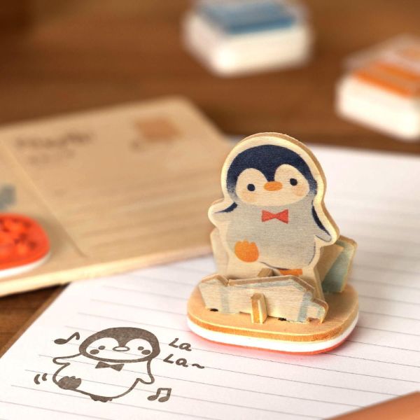 踢踢企鵝印章明信片 #台味生活#印章明信片#寶島啤酒#踢踢企鵝