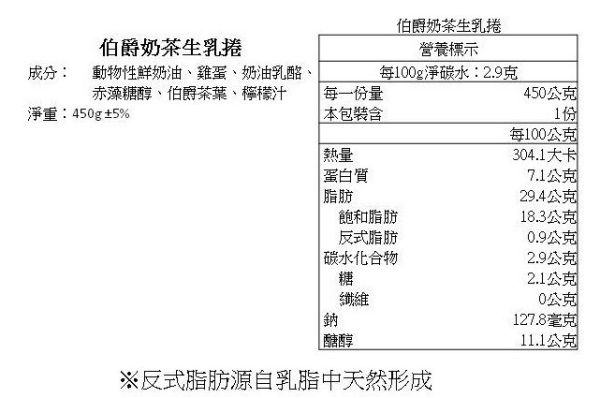 酮話 – 伯爵奶茶生乳捲 