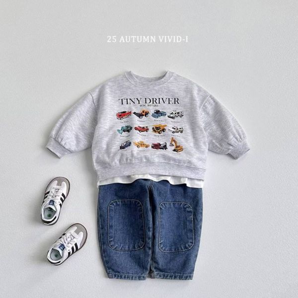 Vivid-i/長袖上衣/居家/外出//好搭配/工程車/交通工具 Vivid-i/長袖上衣/居家/外出//好搭配/工程車/交通工具/正韓童裝/韓國童裝/秋裝
