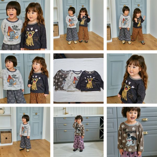 1stblue/長袖上衣/薄長袖/秋季/小象 1stblue/長袖上衣/薄長袖/秋季/小象/日常穿搭/正韓童裝/秋裝