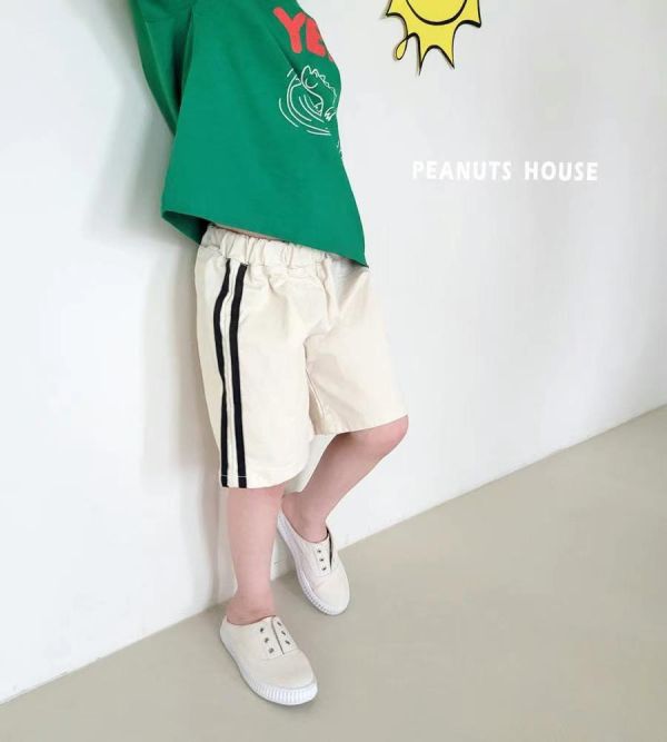 Peanuts house 花生家/2025夏/短褲/褲邊線條 Peanuts house 花生家/正韓童裝/短褲/褲邊線條