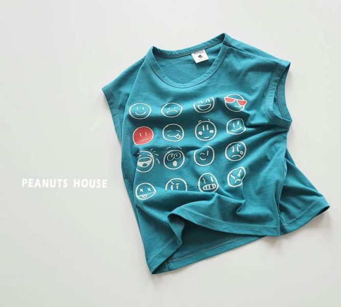 Peanuts house 花生家/2025夏/短袖上衣/表情/2色 Peanuts house 花生家/正韓童裝/短袖上衣/表情