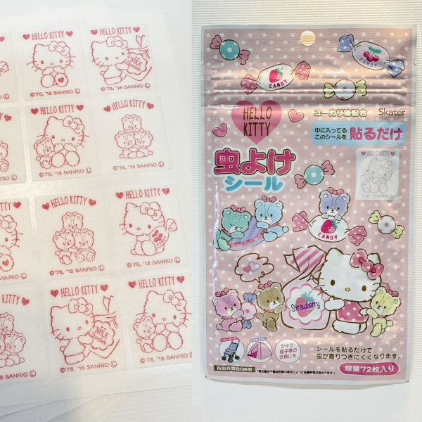 日本防蚊貼片/戶外防蚊/麵包超人/hello kitty/多拉A夢/米飛兔 日本防蚊貼片/戶外防蚊/驅蚊/保護皮膚/麵包超人/hello kitty/多拉A夢/米飛兔
