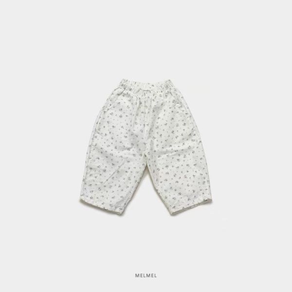 melmel/長寬褲/花朵印花長褲/2色 melmel/長寬褲/花朵印花長褲/正韓童裝