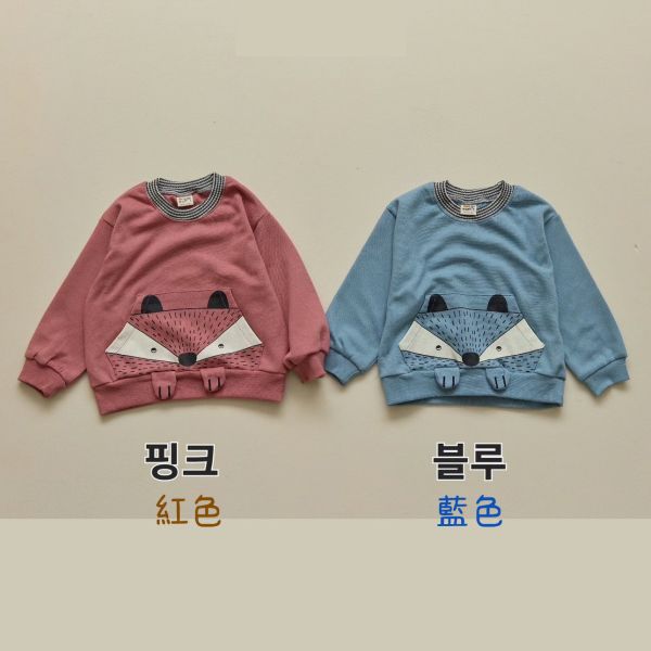 orange mom/狐狸長袖袖上衣/2色 orange mom/狐狸長袖袖上衣/正韓童裝/秋裝