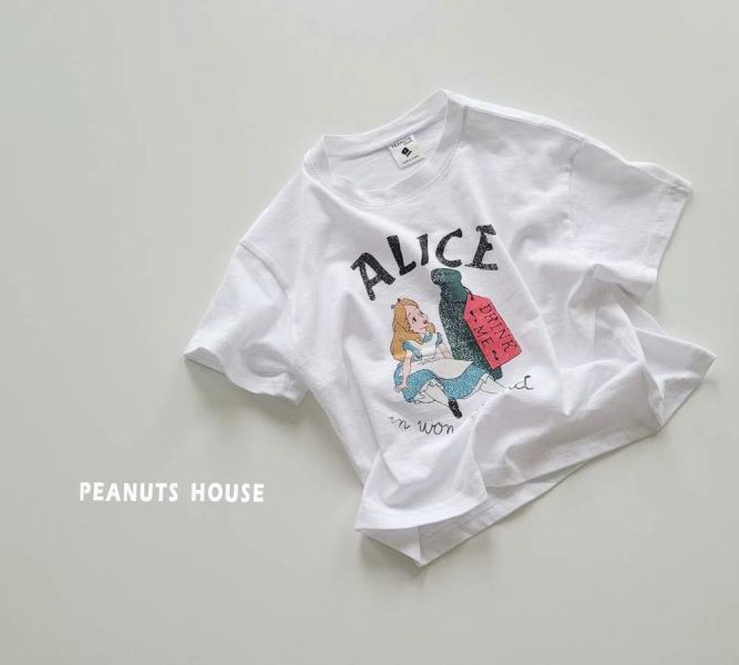 Peanuts house 花生家/2025夏/短袖上衣/愛麗絲/ALICE/2色 Peanuts house 花生家/正韓童裝/短袖上衣/愛麗絲/ALICE