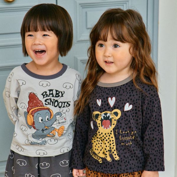 1stblue/長袖上衣/薄長袖/秋季/小象 1stblue/長袖上衣/薄長袖/秋季/小象/日常穿搭/正韓童裝/秋裝