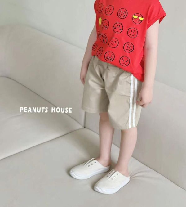 Peanuts house 花生家/2025夏/短褲/褲邊線條 Peanuts house 花生家/正韓童裝/短褲/褲邊線條