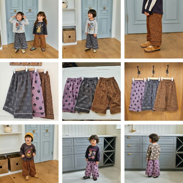 1stblue/長寬褲/寬鬆休閒風格 1stblue/長寬褲/寬鬆休閒風格/正韓童裝/秋裝