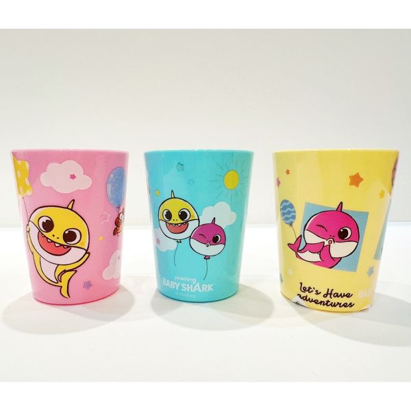 Baby shark鯊魚寶寶/碰碰狐/水杯/兒童漱口杯/手把水杯/學習杯/三件組 Baby shark鯊魚寶寶/碰碰狐/水杯/兒童漱口杯/手把水杯/學習杯