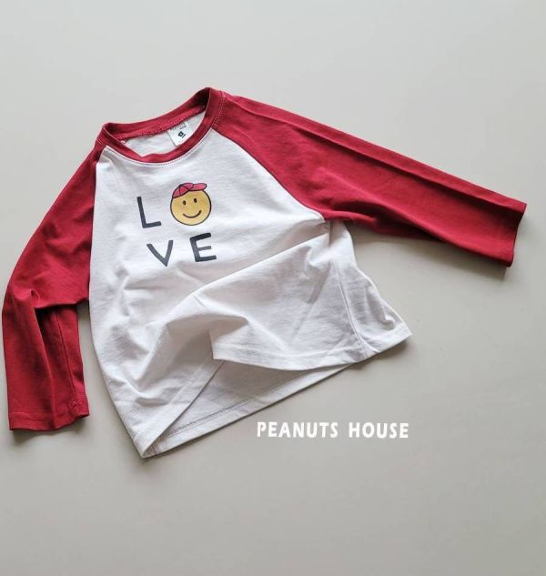 Peanuts house 花生家/長袖上衣/LOVE/美式風 Peanuts house 花生家/長袖上衣/LOVE/美式風/正韓童裝/童裝/秋裝
