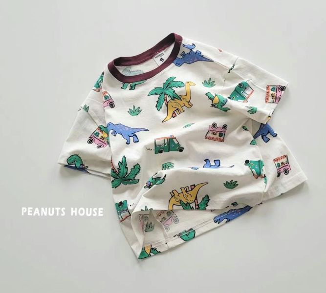 Peanuts house 花生家/2025夏/短袖上衣/恐龍 Peanuts house 花生家/正韓童裝/短袖上衣/恐龍