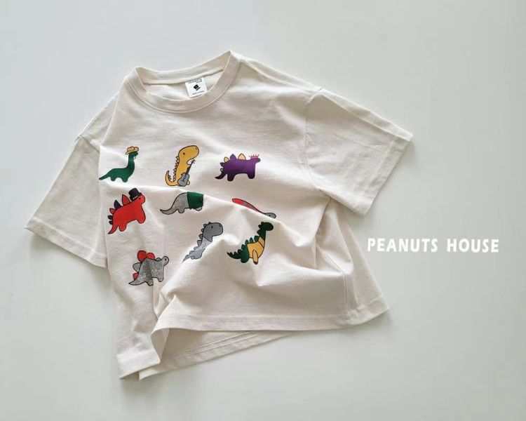 Peanuts house 花生家/2025夏/恐龍短袖上衣 Peanuts house 花生家/正韓童裝/恐龍短袖上衣