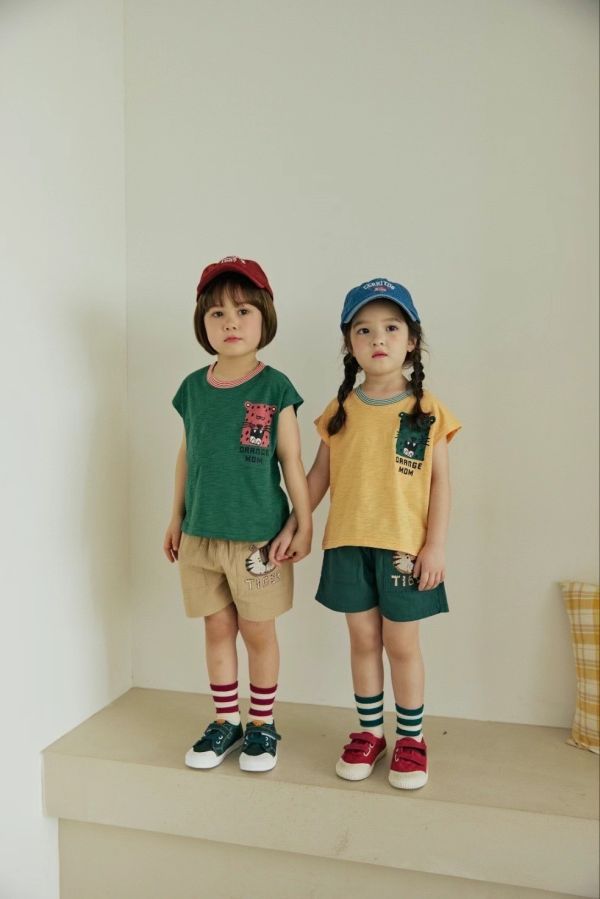 orange mom/2025夏/寬背心/花豹/2色 orange mom/正韓童裝/寬背心/花豹