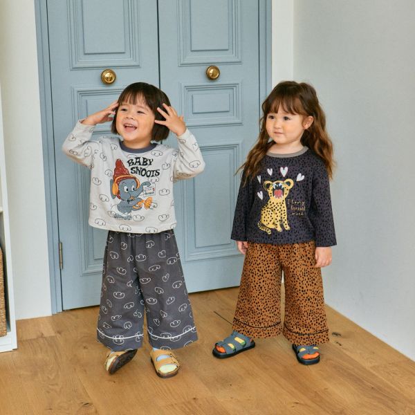 1stblue/長寬褲/寬鬆休閒風格 1stblue/長寬褲/寬鬆休閒風格/正韓童裝/秋裝