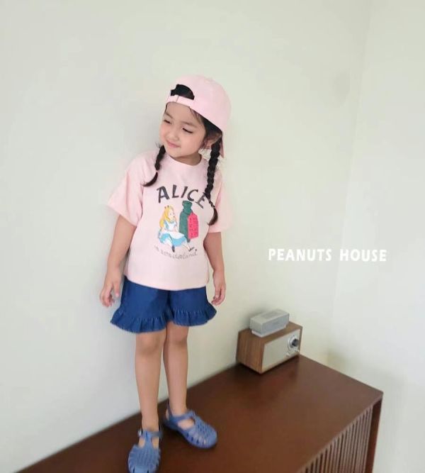 Peanuts house 花生家/2025夏/短袖上衣/愛麗絲/ALICE/2色 Peanuts house 花生家/正韓童裝/短袖上衣/愛麗絲/ALICE