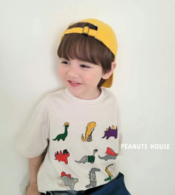 Peanuts house 花生家/2025夏/恐龍短袖上衣 Peanuts house 花生家/正韓童裝/恐龍短袖上衣