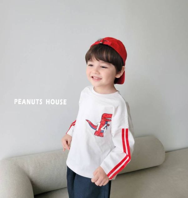 Peanuts house 花生家/長袖上衣/恐龍/美式風 Peanuts house 花生家/長袖上衣/恐龍/美式風/正韓童裝/秋裝