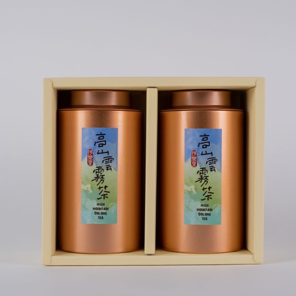 【茶葉禮盒】甘醇高山雲霧茶(150gｘ2罐裝/盒) 