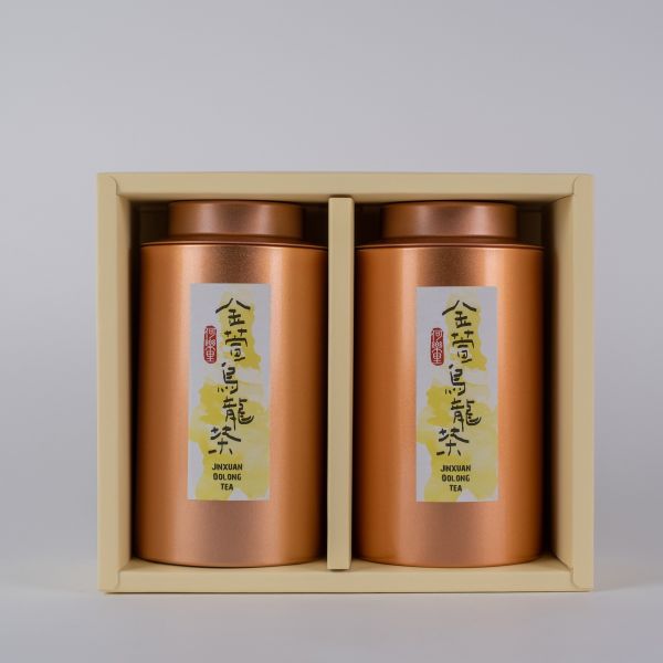 【茶葉禮盒】淡雅金萱烏龍茶(150gｘ2罐裝/盒) 