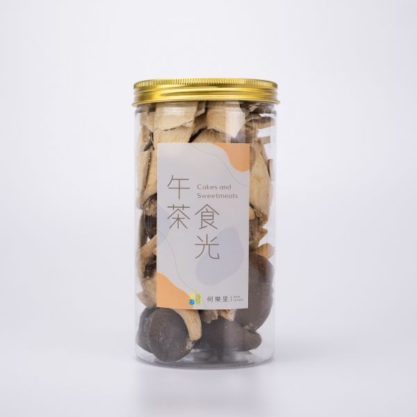 【茶食禮盒】鮮爽四季春茶150g＋綜合菇菇脆片(2罐裝/盒) 