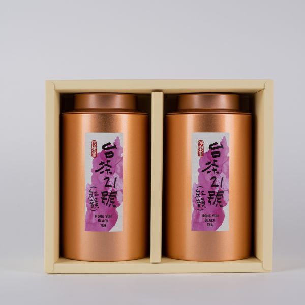 【茶葉禮盒】手採台茶21號(紅韻紅茶)(50gｘ2罐裝/盒) 