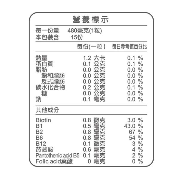 Multi-Vitamin B 綜合維生素B群(480mg/30粒)｜Guard守衛者 