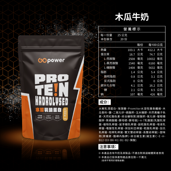 水解乳清蛋白｜GOPower 