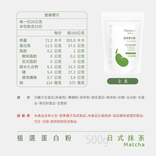 植選蛋白粉｜PlantsB 彼蛋白 