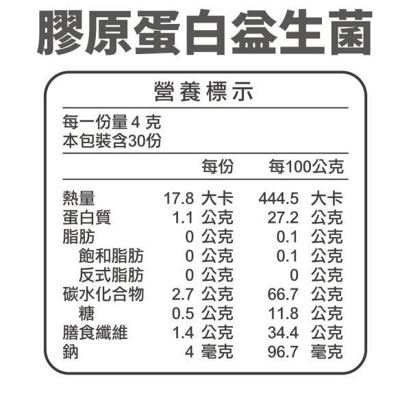 300億膠原蛋白益生菌 (30包/袋)｜Guard守衛者 