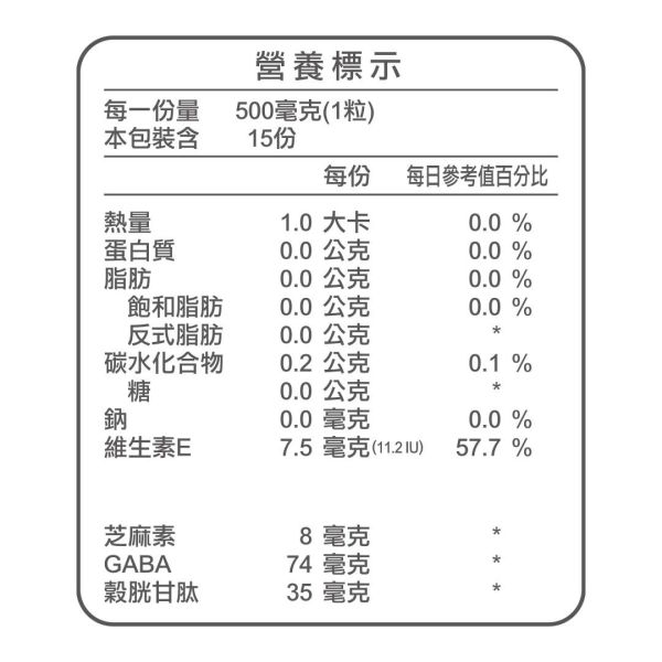 GABA 胺基丁酸(500mg/15粒)｜Guard守衛者 