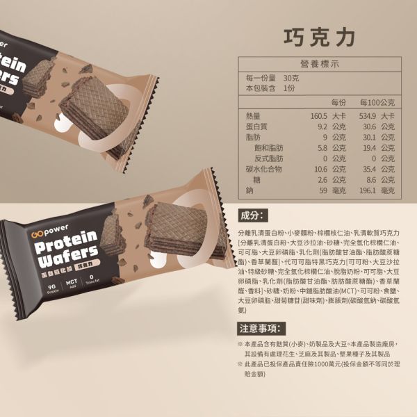 蛋白威化餅｜GOPower 