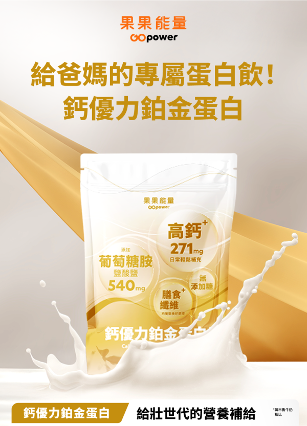 鈣優力鉑金蛋白｜GOPower 
